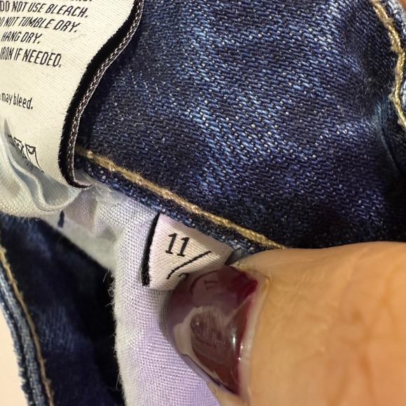 Petra 153 Women's Jeans Distressed Ripped Wide‎ Leg High Waist Dark Wash Denim - Picture 9 of 9